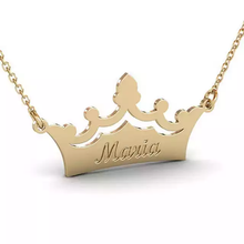 Load image into Gallery viewer, Personalised crown necklace
