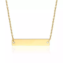 Load image into Gallery viewer, Custom engraved bar necklace

