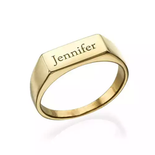 Load image into Gallery viewer, Engraved signet ring
