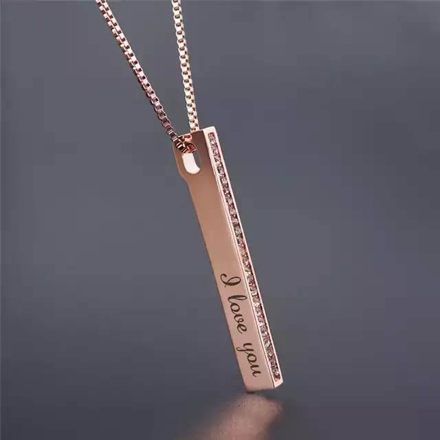 Luxe personalised bar necklace