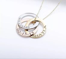 Load image into Gallery viewer, Trinity personalised necklace
